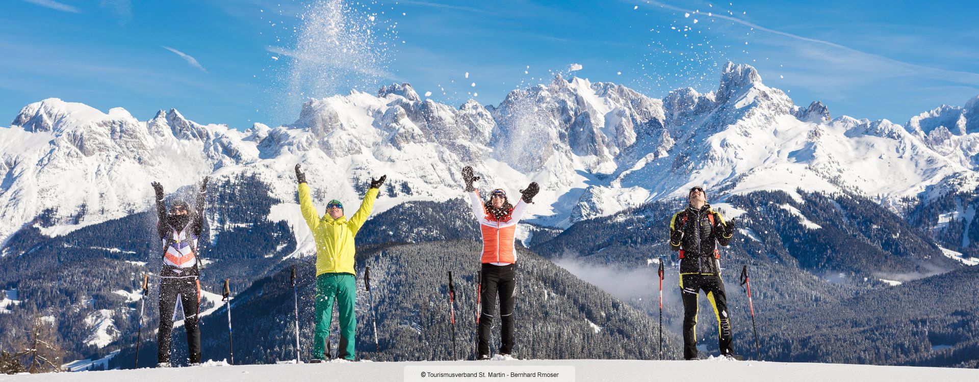 Schneeschuhwandern in St. Martin